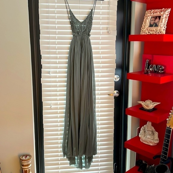 Nova Babe Long Flowy Boho Chic Grecian Low back Tank Dress! Stunning!😍 NWT - Picture 5 of 10